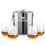 Ensemble seau à glace Catania et 4 verres Dunhill