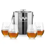Ensemble seau à glace Catania et 4 verres Graydon