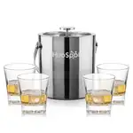 Ensemble seau à glace Catania et 4 verres Santana