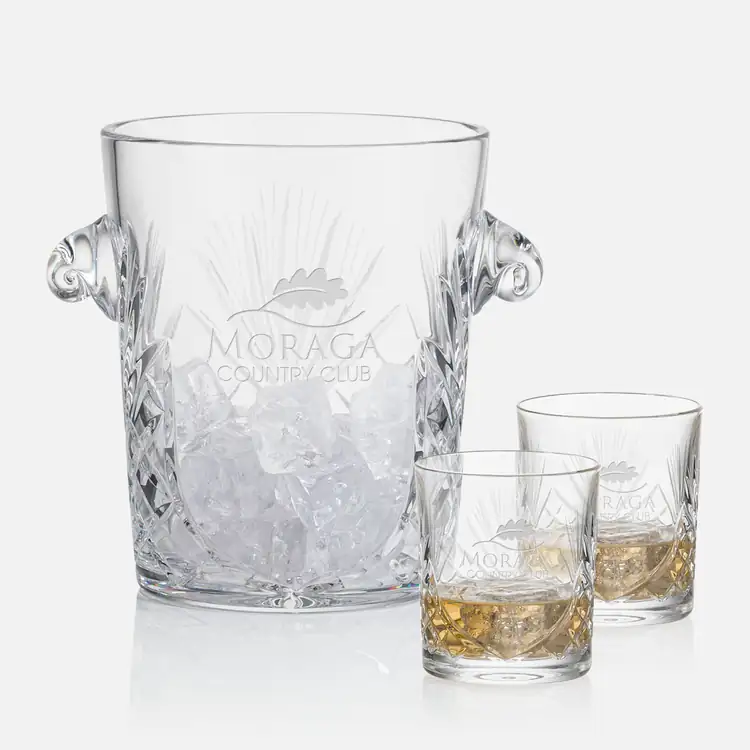 Cavanaugh Ice Bucket and 2 Cavanaugh Glasses Set