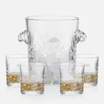 Ensemble seau à glace Cavanaugh et 4 verres Cavanaugh