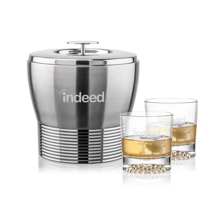 Genoa Ice Bucket and 2 Buxton Glasses Set