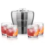 Ensemble seau à glace Genoa et 4 verres Ritz