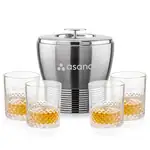 Ensemble seau à glace Genoa et 4 verres Tacoma