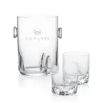 Hillcrest Ice Bucket and 2 Hillcrest Glasses Set
