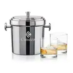 Ensemble seau à glace Milano et 2 verres Aristocrat