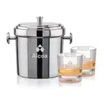 Ensemble seau à glace Milano et 2 verres Blackwell