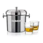 Ensemble seau à glace Milano et 2 verres Sterling