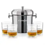 Ensemble seau à glace Milano et 4 verres Drysdale