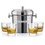 Ensemble seau à glace Milano et 4 verres Sterling