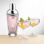 Ensemble shaker Brinkley et 2 coupes à cocktails Brinkley