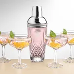 Ensemble shaker Brinkley et 4 coupes à cocktails Brinkley