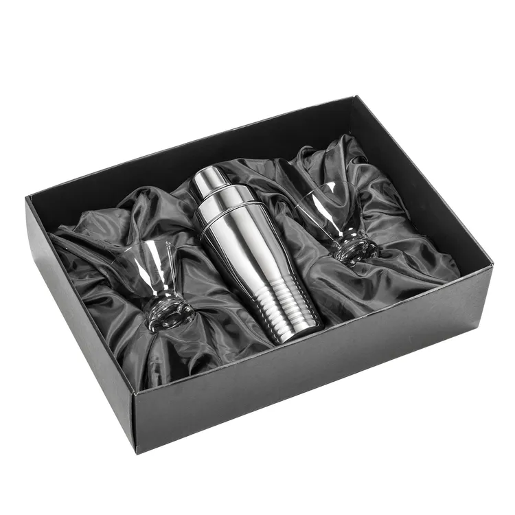 Genoa Shaker and 2 Brisbane Cocktail Glass Set #2