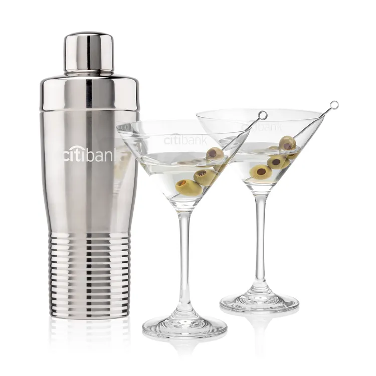 Ensemble shaker Genoa et 2 verres à cocktails Burlington