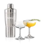 Ensemble shaker Genoa et 2 verres à cocktails Mauritius