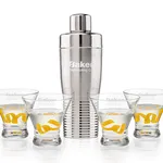 Ensemble shaker Genoa et 4 verres à cocktails Rideau