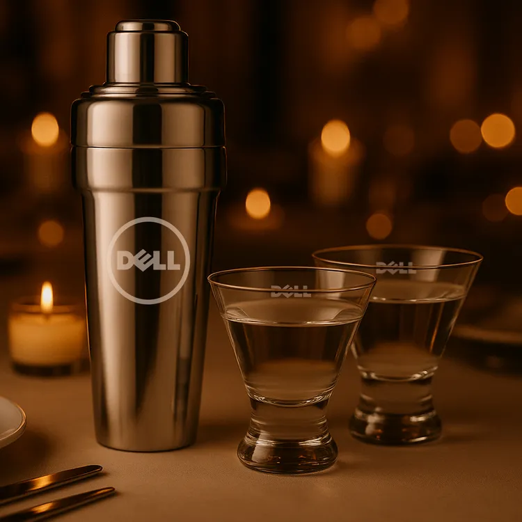 Milano Shaker and 2 Brisbane Cocktail Glass Set #4