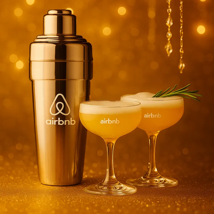 Milano Shaker and 2 Mauritius Cocktail Glass Set #3