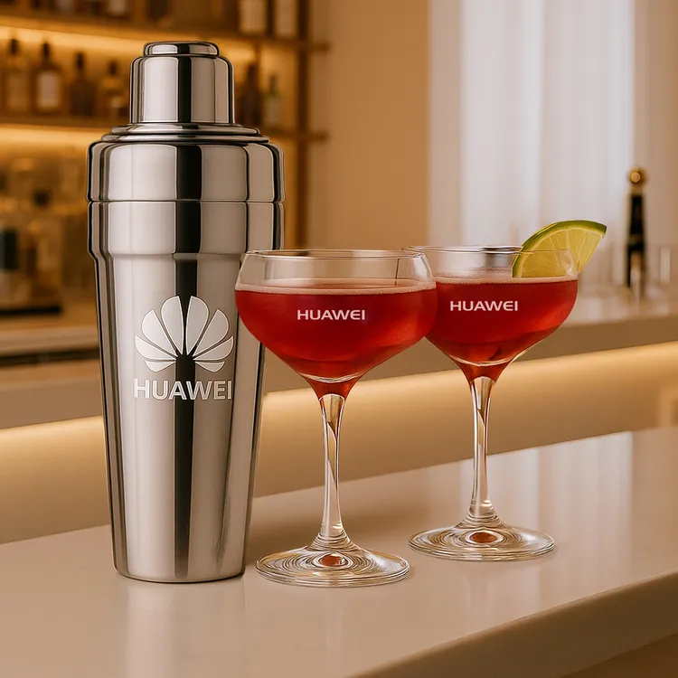 Milano Shaker and 2 Mixology Cocktail Glass Set #3