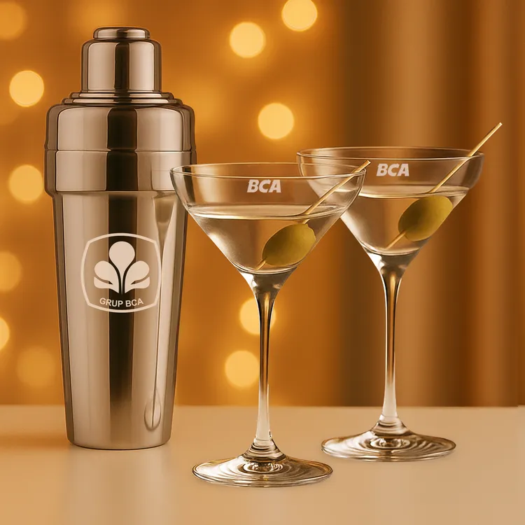 Milano Shaker and 2 RIEDEL Cocktail Glass Set #3