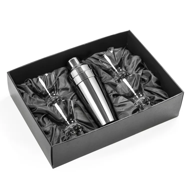 Milano Shaker and 2 Rideau Cocktail Glass Set #3
