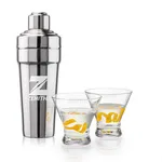 Ensemble shaker Milano et 2 verres à cocktails Rideau
