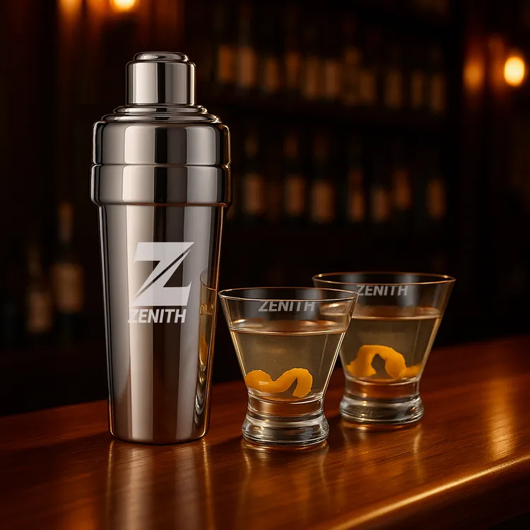 Milano Shaker and 4 Rideau Cocktail Glass Set #4