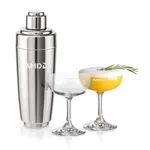 Ensemble shaker Pescara et 2 verres à cocktails Mauritius