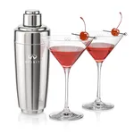 Ensemble shaker Pescara et 2 verres à cocktails Santiago