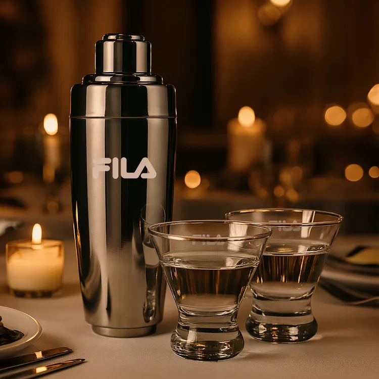 Pescara Shaker and 4 Brisbane Cocktail Glass Set #4
