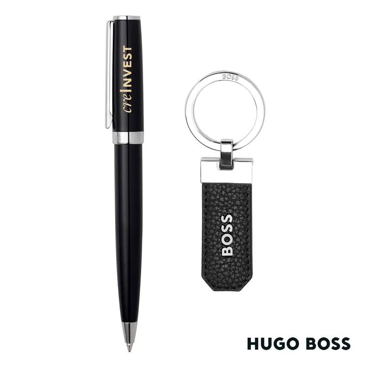 Ensemble stylo à bille et porte-clés Hugo Boss