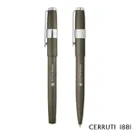 Ensemble stylo à bille et stylo-plume Cerruti 1881 Block Brushed
