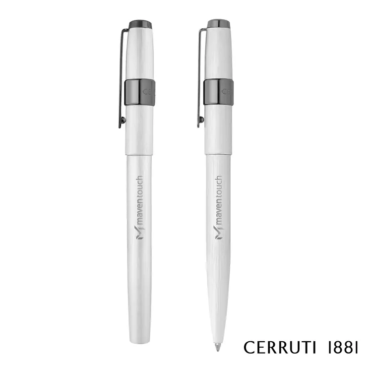 Ensemble stylo à bille et stylo roller Cerruti 1881 Block Brushed #2