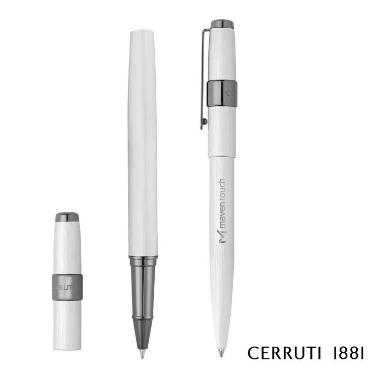 Ensemble stylo à bille et stylo roller Cerruti 1881 Block Brushed #3