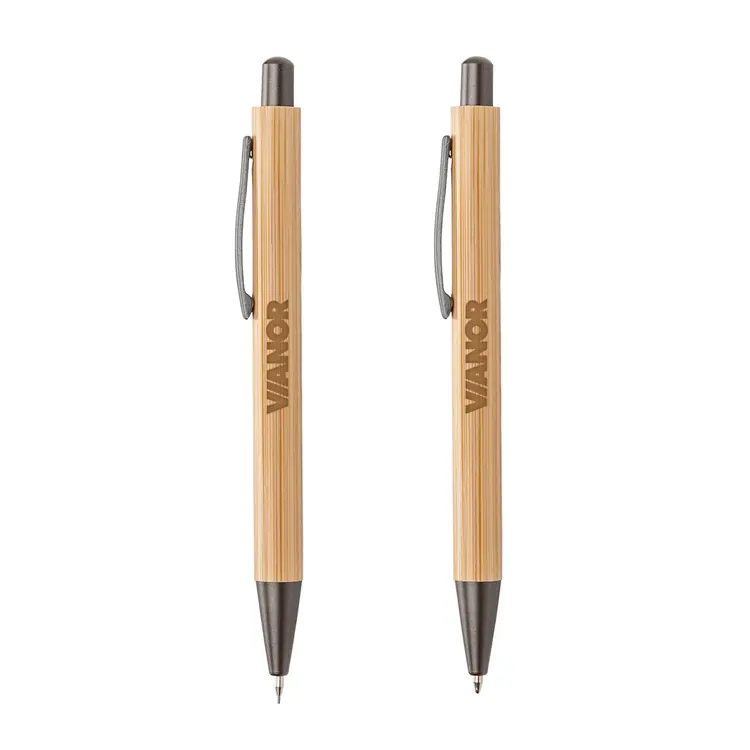 Ensemble stylo et porte-mine en bambou Lucky Clicker