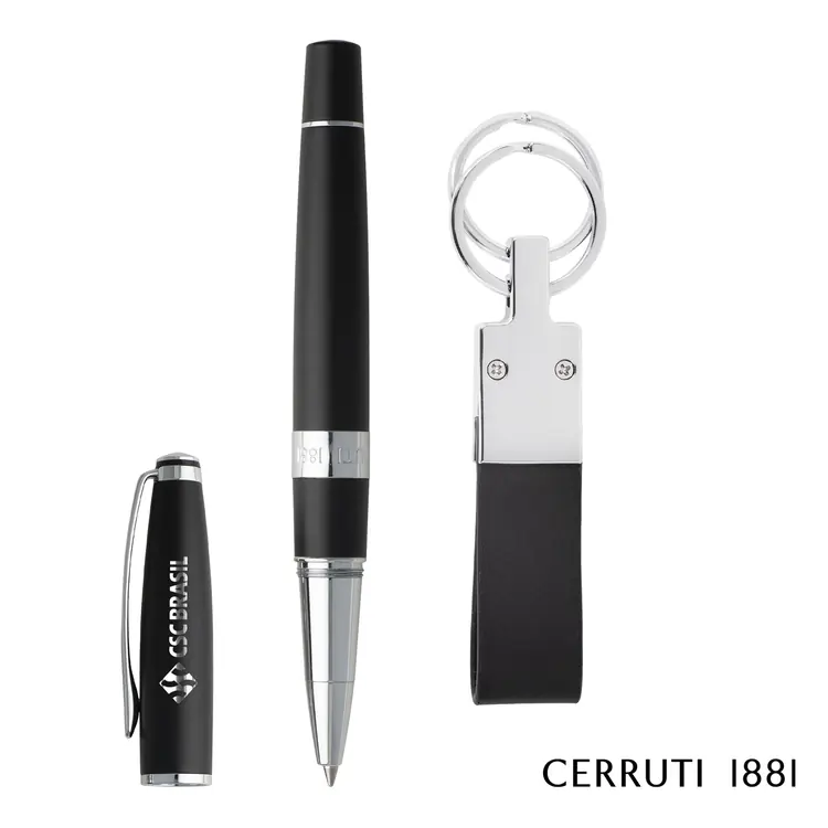 Cerruti 1881 Bicolore Rollerball Pen and Zoom Key Ring Set #2