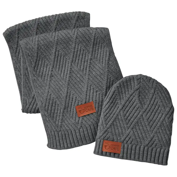 Leeman Trellis Beanie and Scarf Mailer Gift Set #2