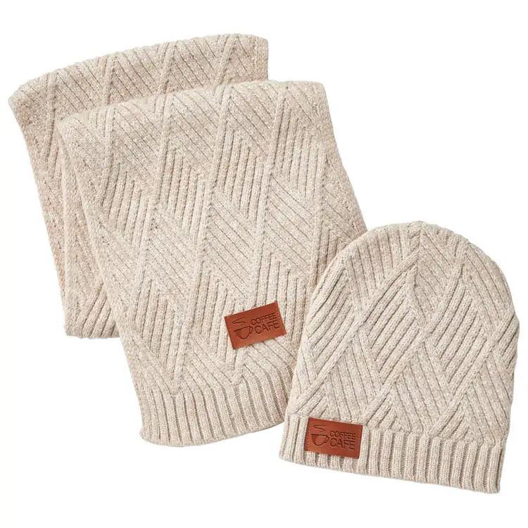 Leeman Trellis Beanie and Scarf Mailer Gift Set #4