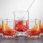 Durham 24 oz Mixing Glass and 4 On-the-Rocks Glasses Set