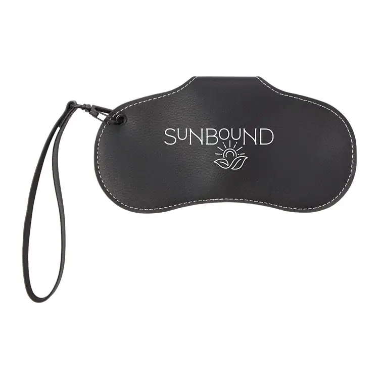Recycled PU sunglasses case with wrist strap