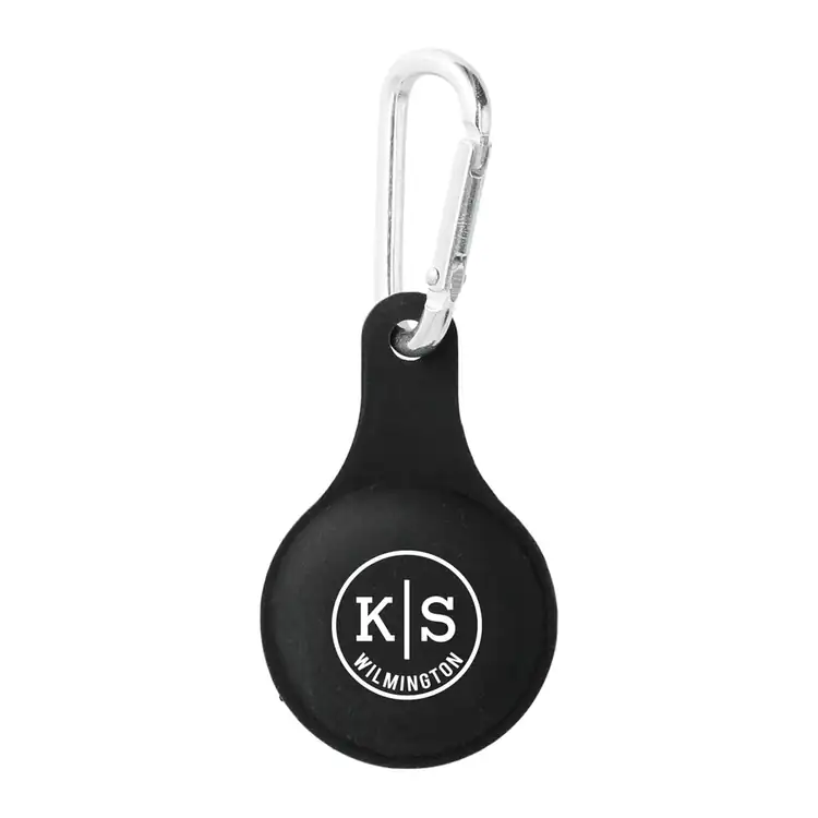 Silicone AirTag case with carabiner