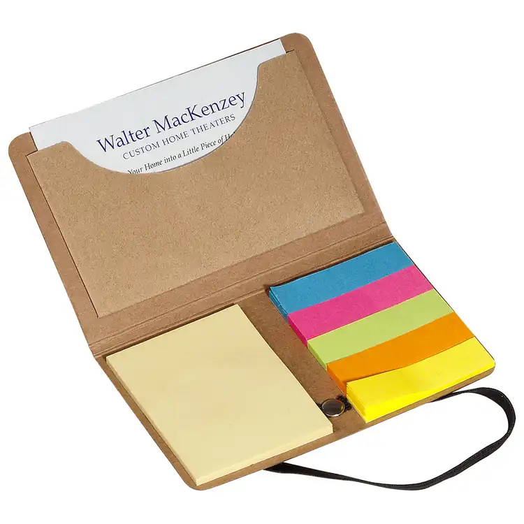 Business Card Holder with Sticky Notes and Flags #6