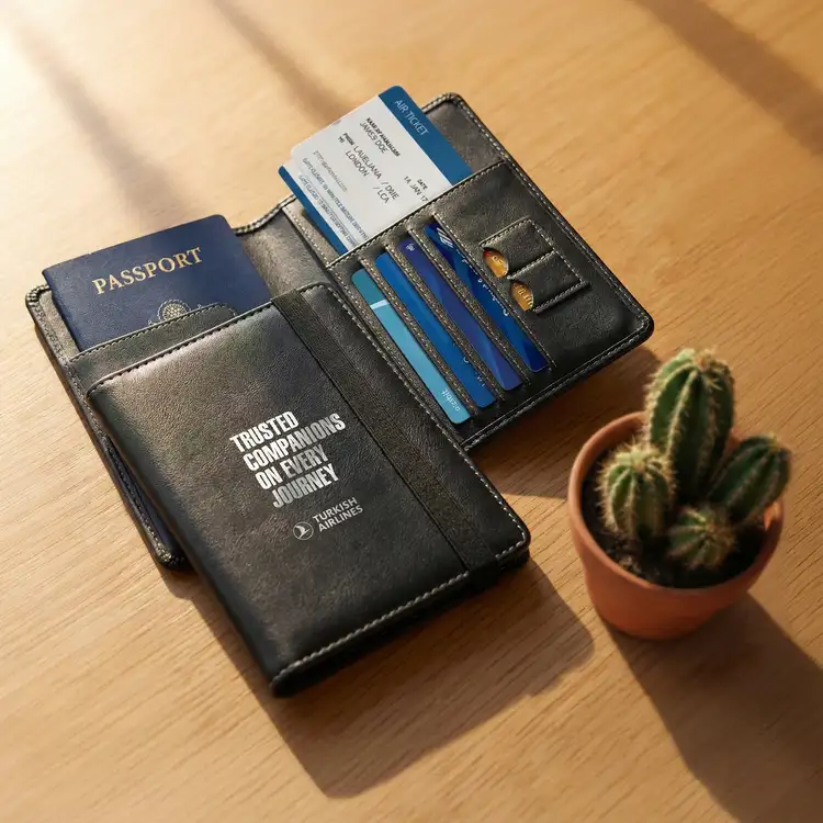 Étui pour passeport et portefeuille en cuir de cactus Gallen #7