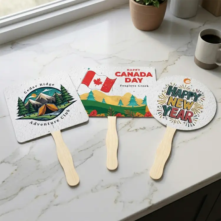Seed Paper Hand Fan