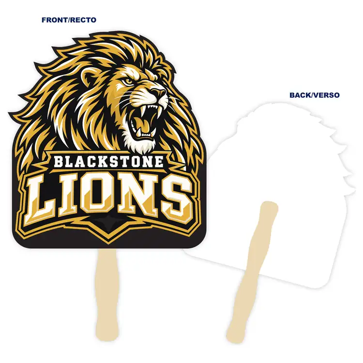 Custom-Shaped Stick Fan #2