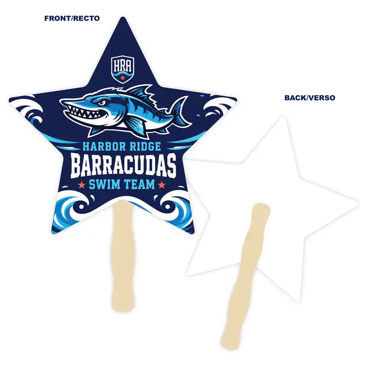 Custom-Shaped Stick Fan #3