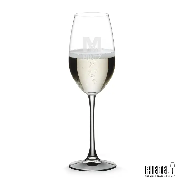 RIEDEL Oenologue Flute 9.12 oz - Laser Engraved