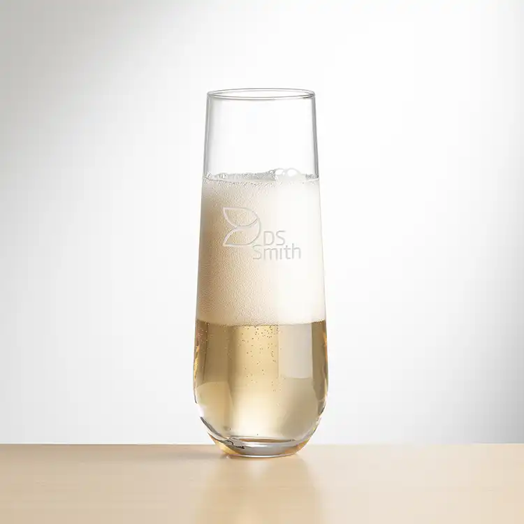 Redmond Stemless Flute 9.5 oz - Deep Etch