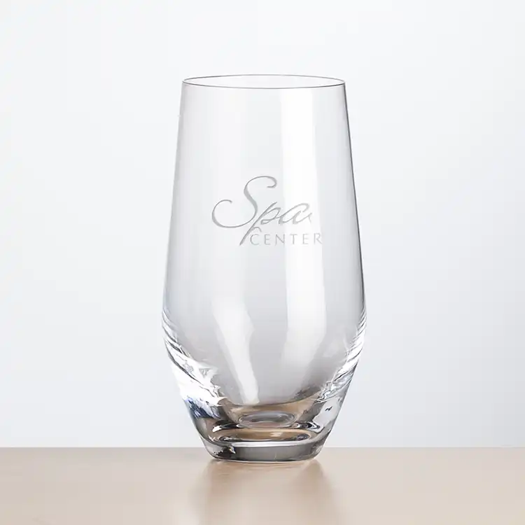 Reina Stemless Flute 13.5 oz - Deep Etch