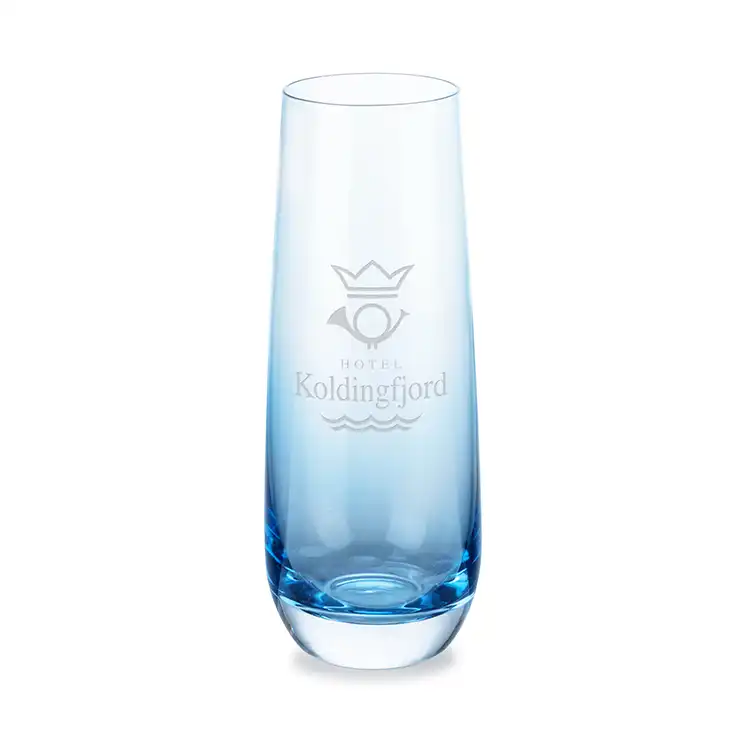 Soudan Stemless Flute Smoke 7.5 oz - Deep Etch